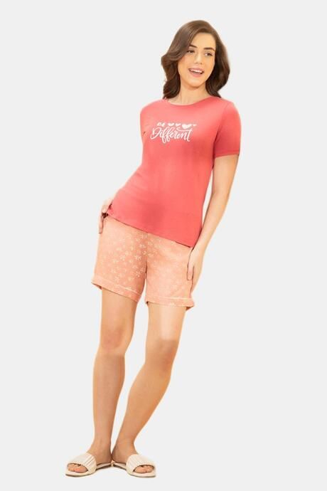 Amante Scoop Neck Sleep Tee - Holly Berry Print — image 5